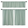 thumbnail image 1 of Better Homes & Gardens Willa Plaid Kitchen Curtain Tiers and Valance, 3-Piece Set, Sage Green, 60" W x 36" L, 1 of 5