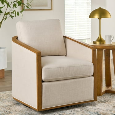 Better Homes & Gardens Windsor Swivel Accent Chair, Cream