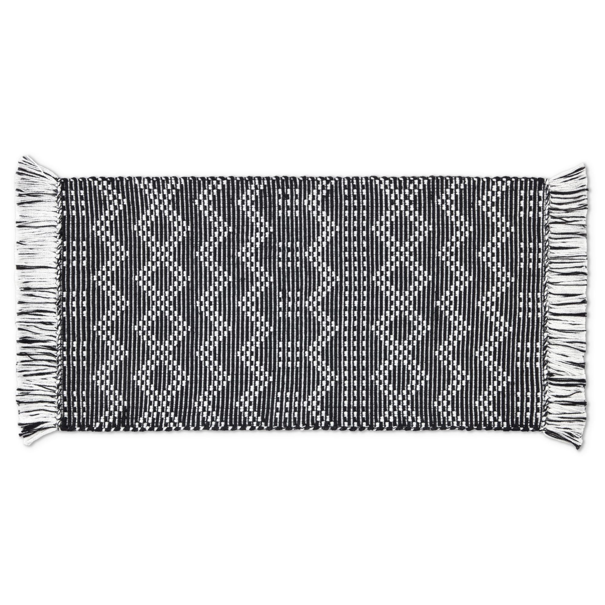 Better Homes & Gardens Wisteria Black Kitchen Mat, 20" x 41"