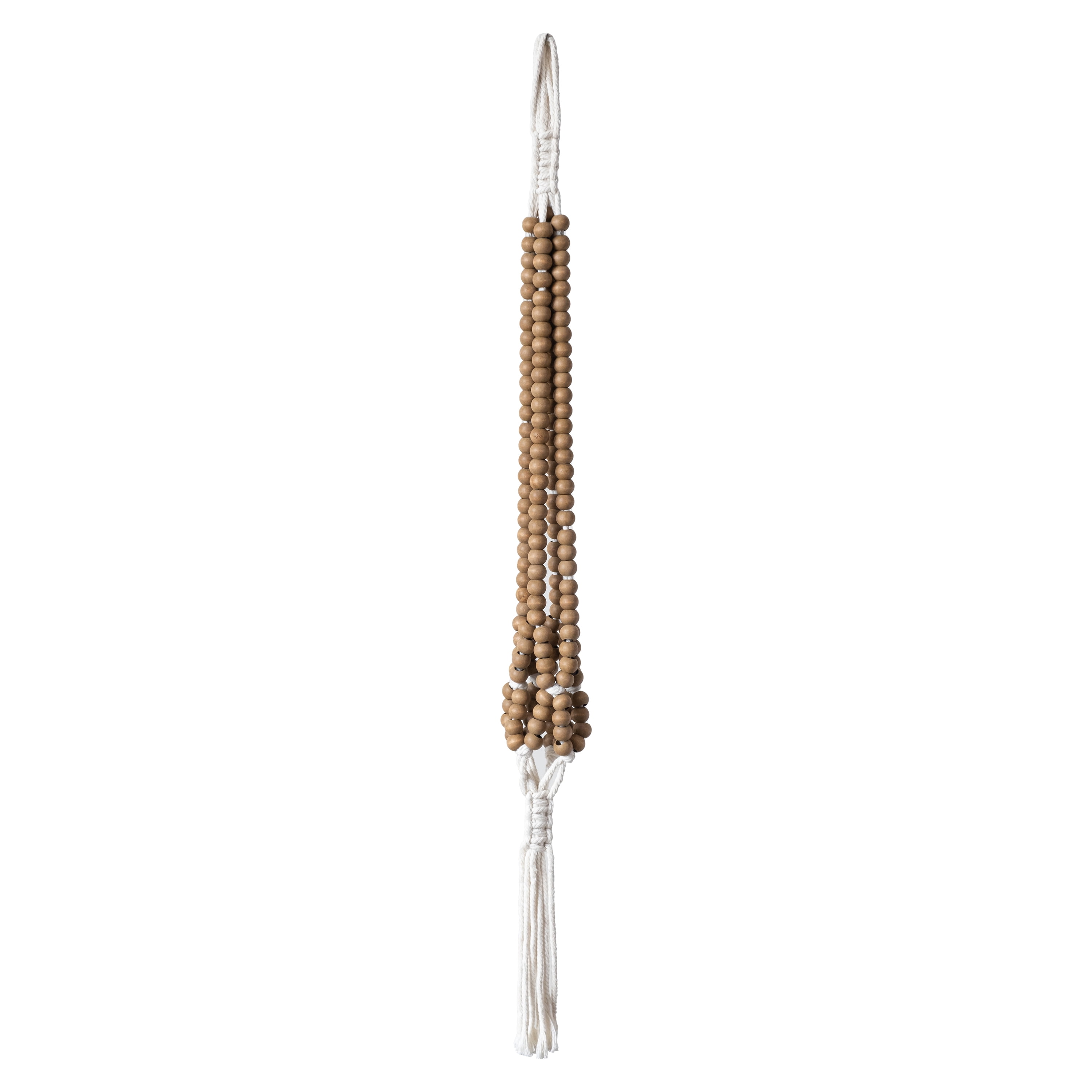 Better Homes & Gardens Wood Brown Beaded Plant Hanger, 1 Count