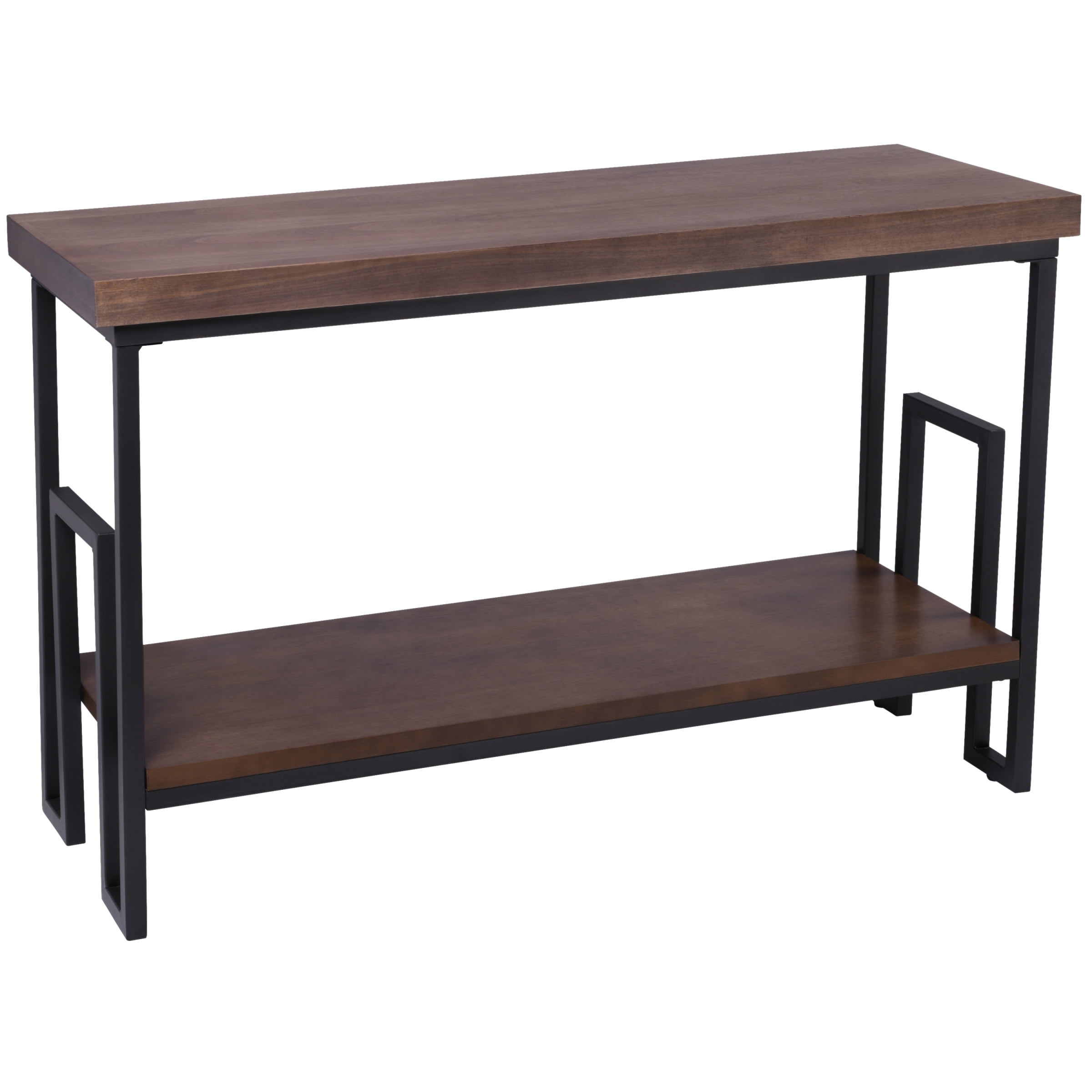 Better Homes & Gardens Wood Metal Entryway Console Table, Brown Finish