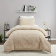 thumbnail image 1 of Better Homes & Gardens Woven Damask 2-Piece Comforter Set, Beige, T/TXL, All Ages, 1 of 5