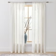 thumbnail image 1 of Better Homes & Gardens Woven Slub Rod Pocket Light Filtering Curtain Panel, 1-Piece, White, 52" W x 108" L, 1 of 5