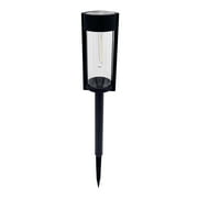 Better Homes & Gardens Wyatt Solar Powered Black LED Landscape Bollard Pathway Light, 15 Lumens