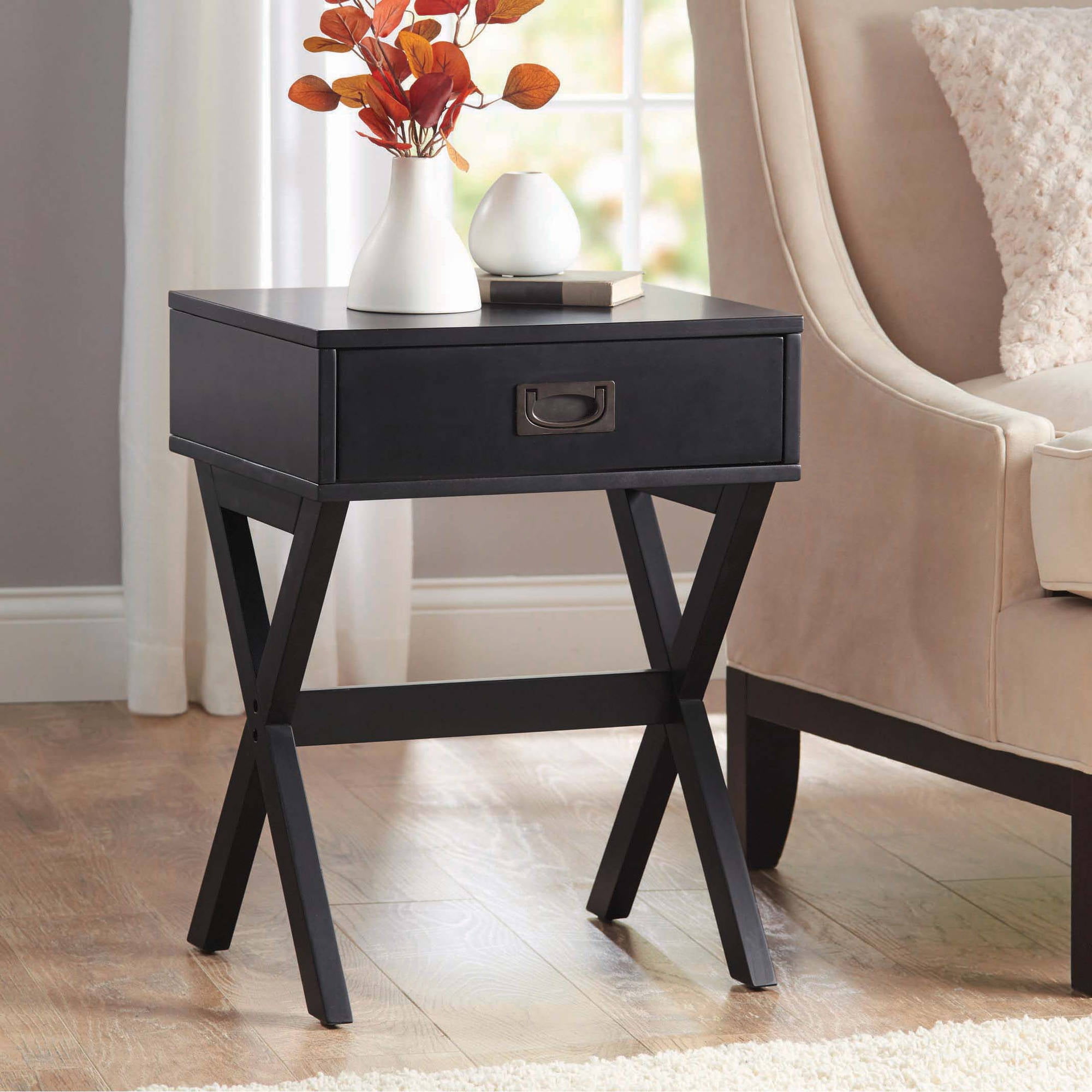 Better Homes & Gardens XLeg Accent Table with Drawer, Multiple Colors