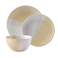 12-Piece Better Homes & Gardens Yellow Hayes Stoneware Dinnerware Set only