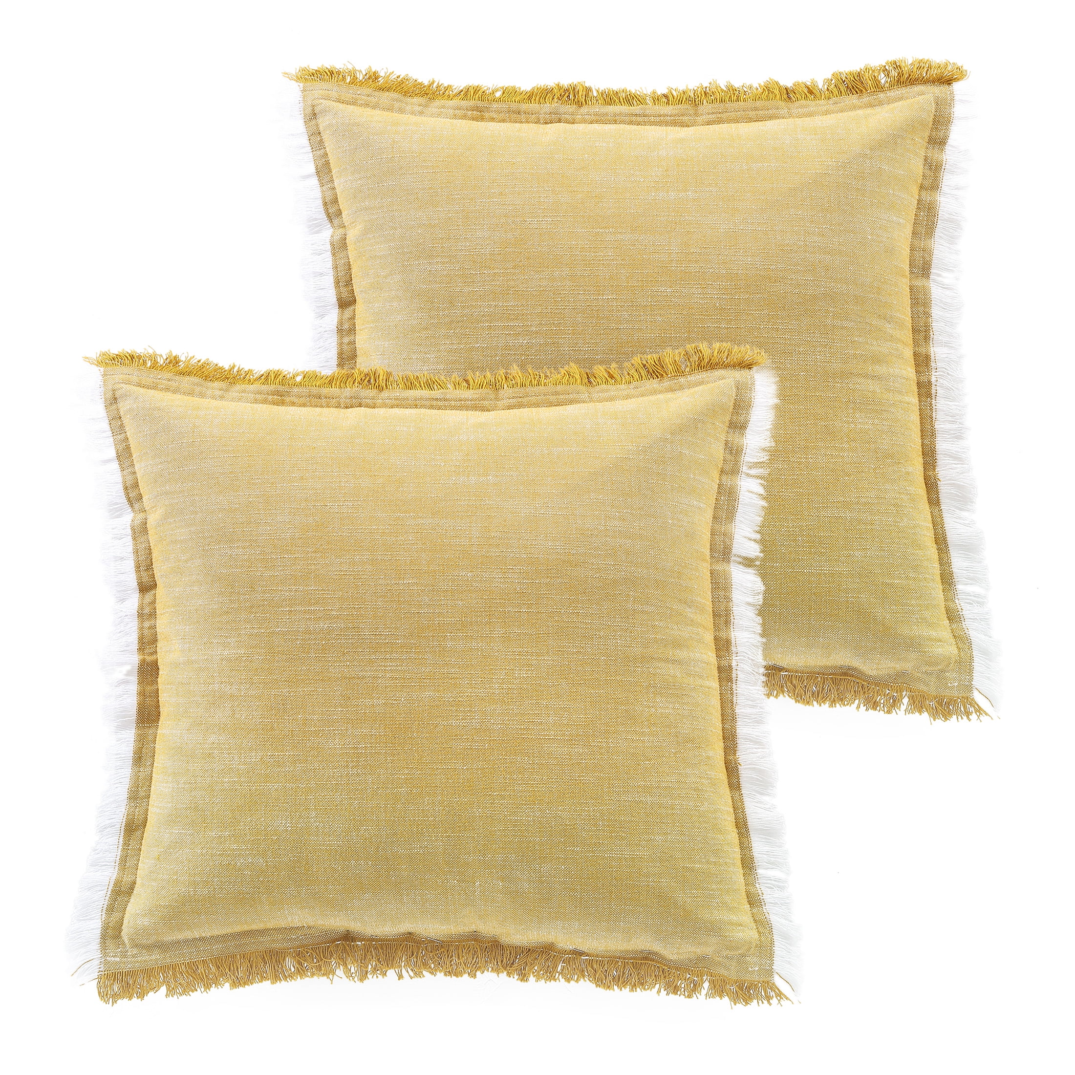 Better Homes & Gardens, Yellow Throw Pillows, Square, 20\