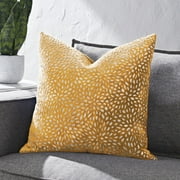Better Homes & Gardens Yellow Velvet Blooms 20X20 Square Feather Filled Throw Pillow