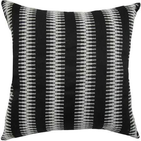 Better Homes & Gardens Zig Zag Stripe Decorative Throw Pillow, 18" x 18", Black and White