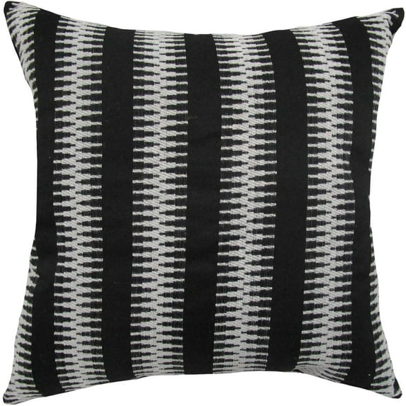 Better Homes & Gardens Zig Zag Stripe Decorative Throw Pillow, 18" x 18", Black and White