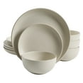 thumbnail image 1 of Better Homes & Gardens Zuri Matte 12-Piece Dinnerware Set, Cream, 1 of 7