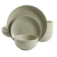 thumbnail image 1 of Better Homes & Gardens Zuri Matte 12-Piece Dinnerware Set, Pistachio, 1 of 5