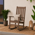 thumbnail image 1 of Better Homes & Gardens by POLYWOOD Southlake Outdoor Rocking Chair, All-Weather HDPE, Patio Seat, Teak, 1 of 11