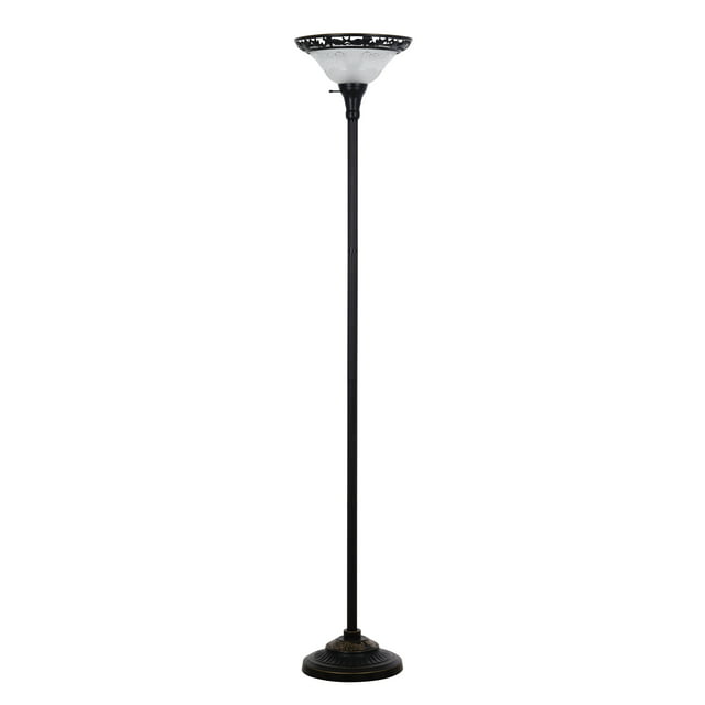 Better Homes & Gardnes Victorian Floor Lamp in Bronze Color 70"H, Metal Material with LED Bulb Included