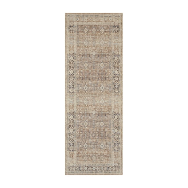 Better Homes and Garden, Neutral Persian Runner Rug, 2.5X7