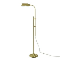 Better Homes and Gardens 1-Light Modern Adjustable Brass Floor Lamp Gold