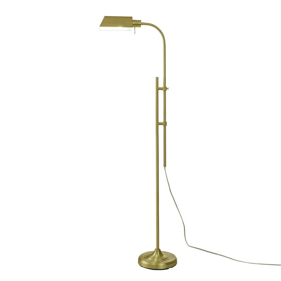 Better Homes and Gardens 1-Light Modern Adjustable Brass Floor Lamp Gold