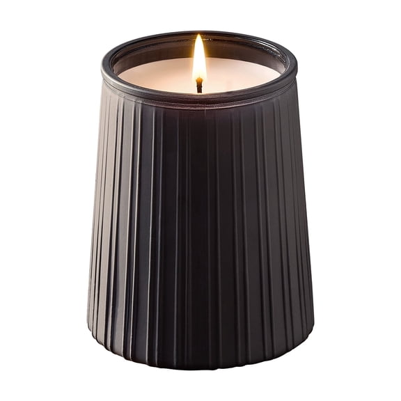 Better Homes and Gardens 16.1 oz. Warm Leathered Amber Scented Ribbed Jar Candle