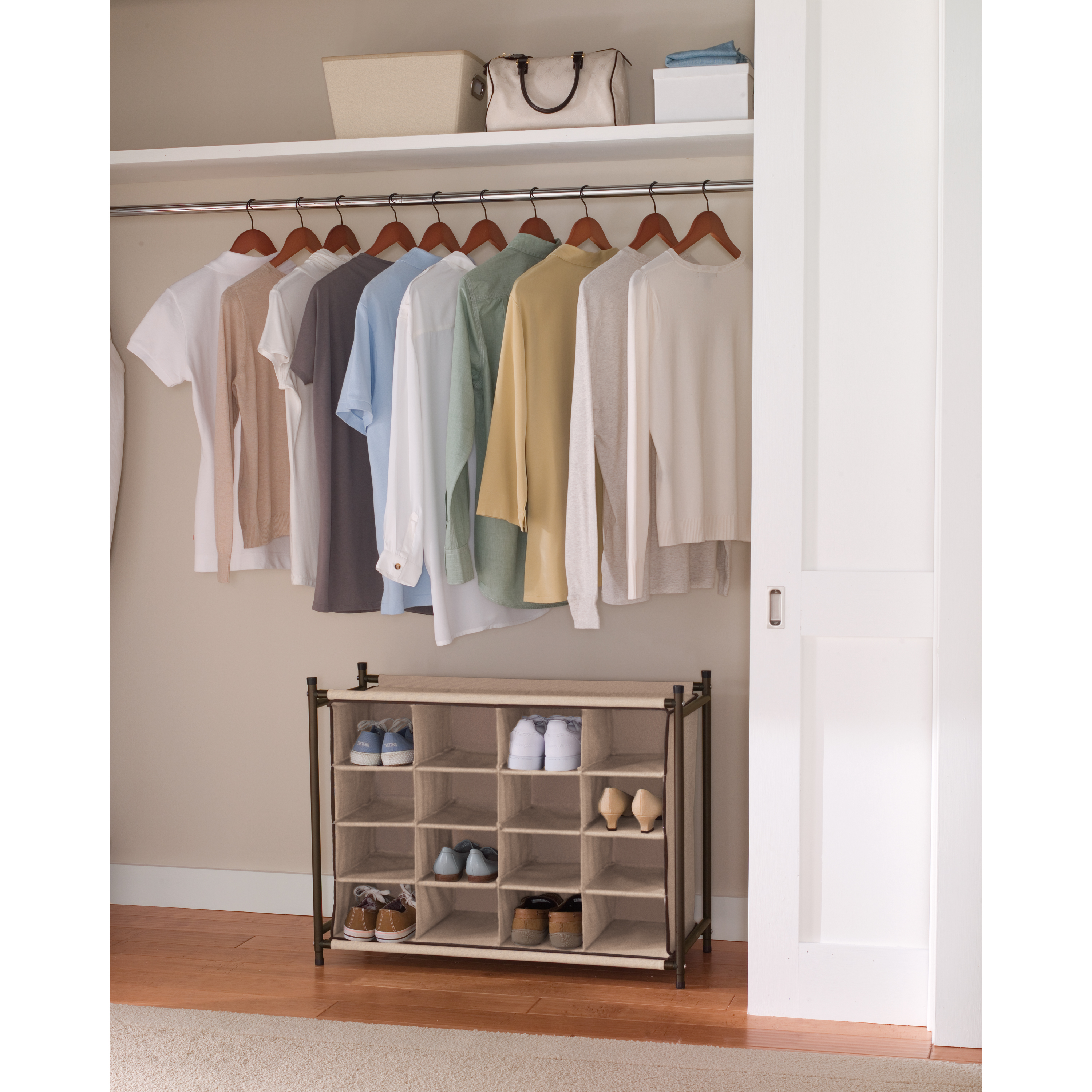 Better Homes and Gardens 16-Pair Shoe Organizer, Fresh Ivory - image 1 of 4