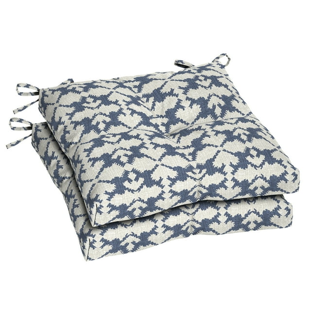 Better Homes and Gardens 18"D x 19"W Blue Block Print Rectangle Outdoor