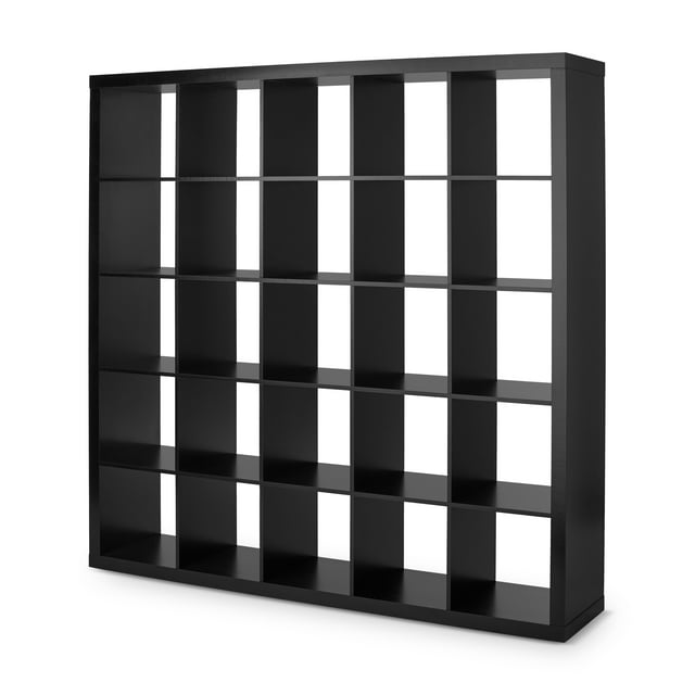Better Homes and Gardens 25 Cube Organizer Room Divider, Solid Black