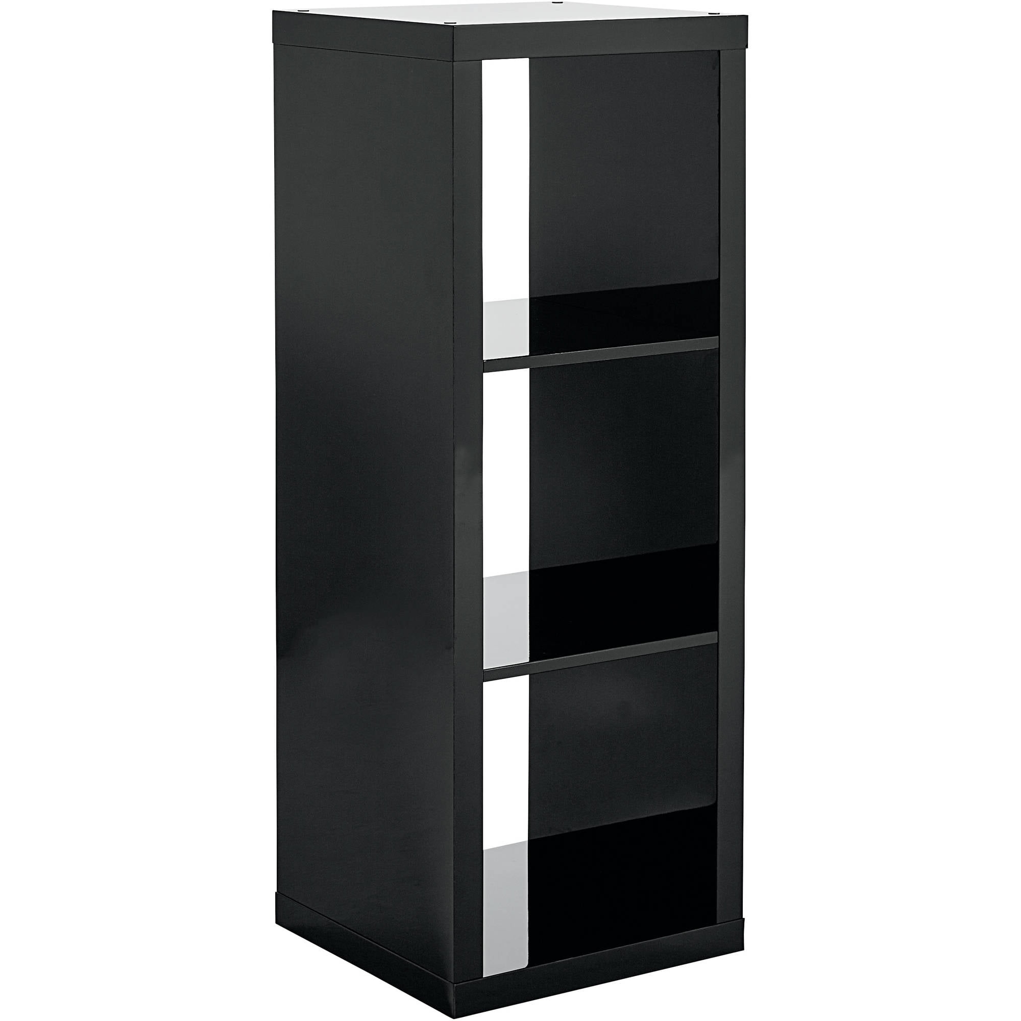 Better Homes and Gardens 3 Cube Storage Organizer, High Gloss Black