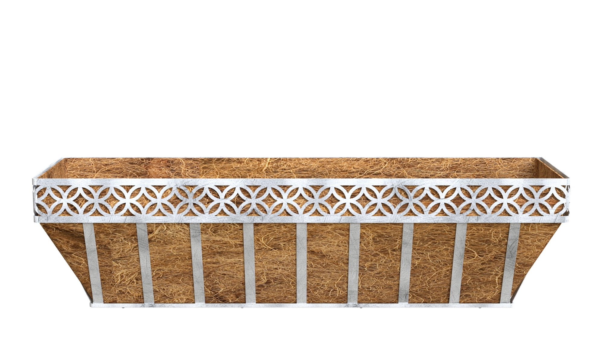 Better Homes and Gardens 30 inch Ivory Outdoor Metal Lattice Coco