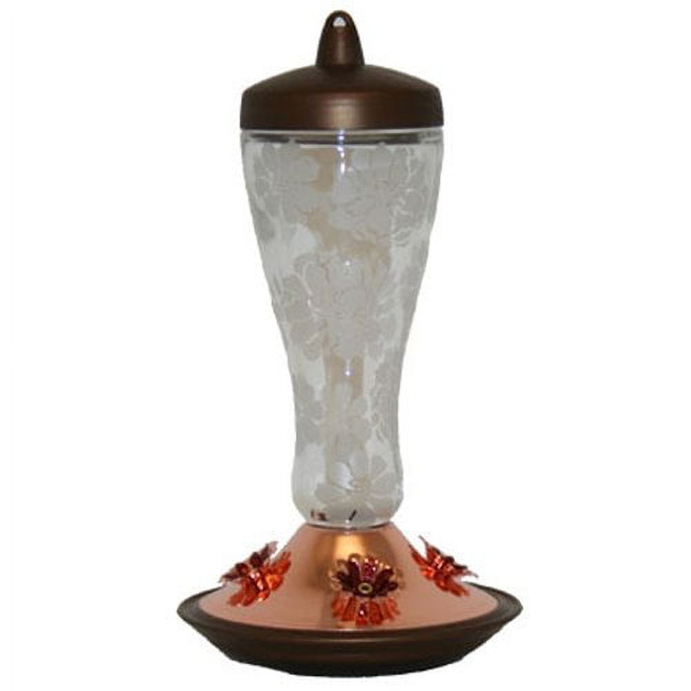 Better Homes and Gardens 32oz Etched Glass Hummingbird Feeder