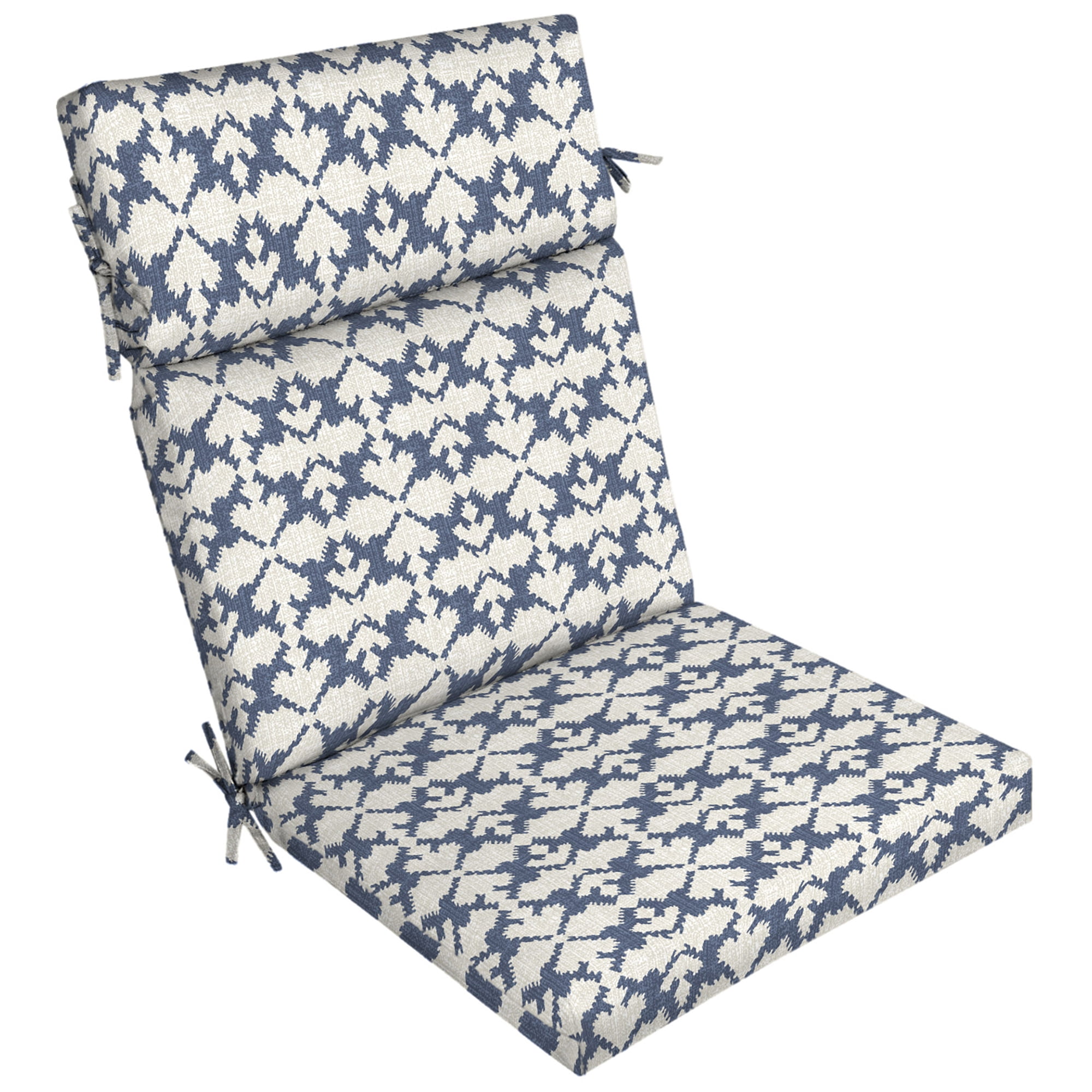 44 x 44 x 4 Outdoor Papasan Chair Cushion Wedge Wood Blue - Sorra Home