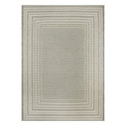Better Homes and Gardens 5’x7’ Woven Gray Border Outdoor Rug