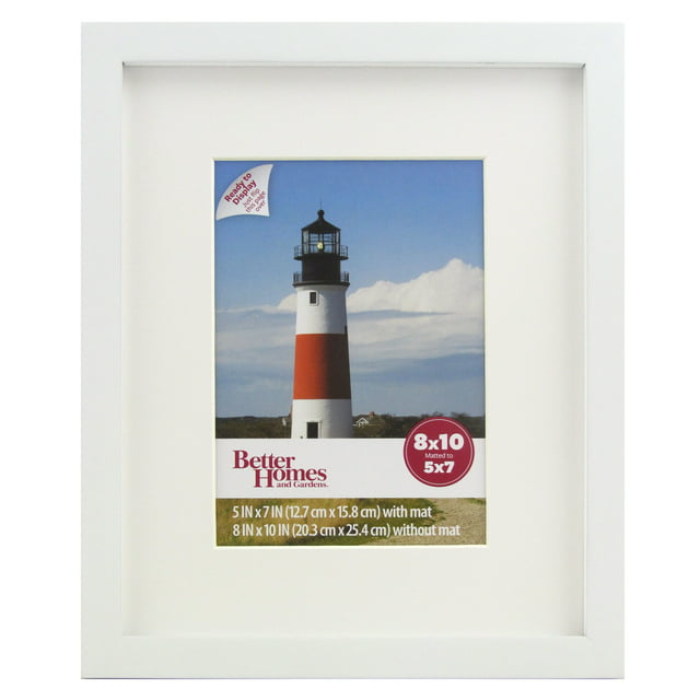 Better Homes and Gardens 8x10 Gallery Picture Frame, White