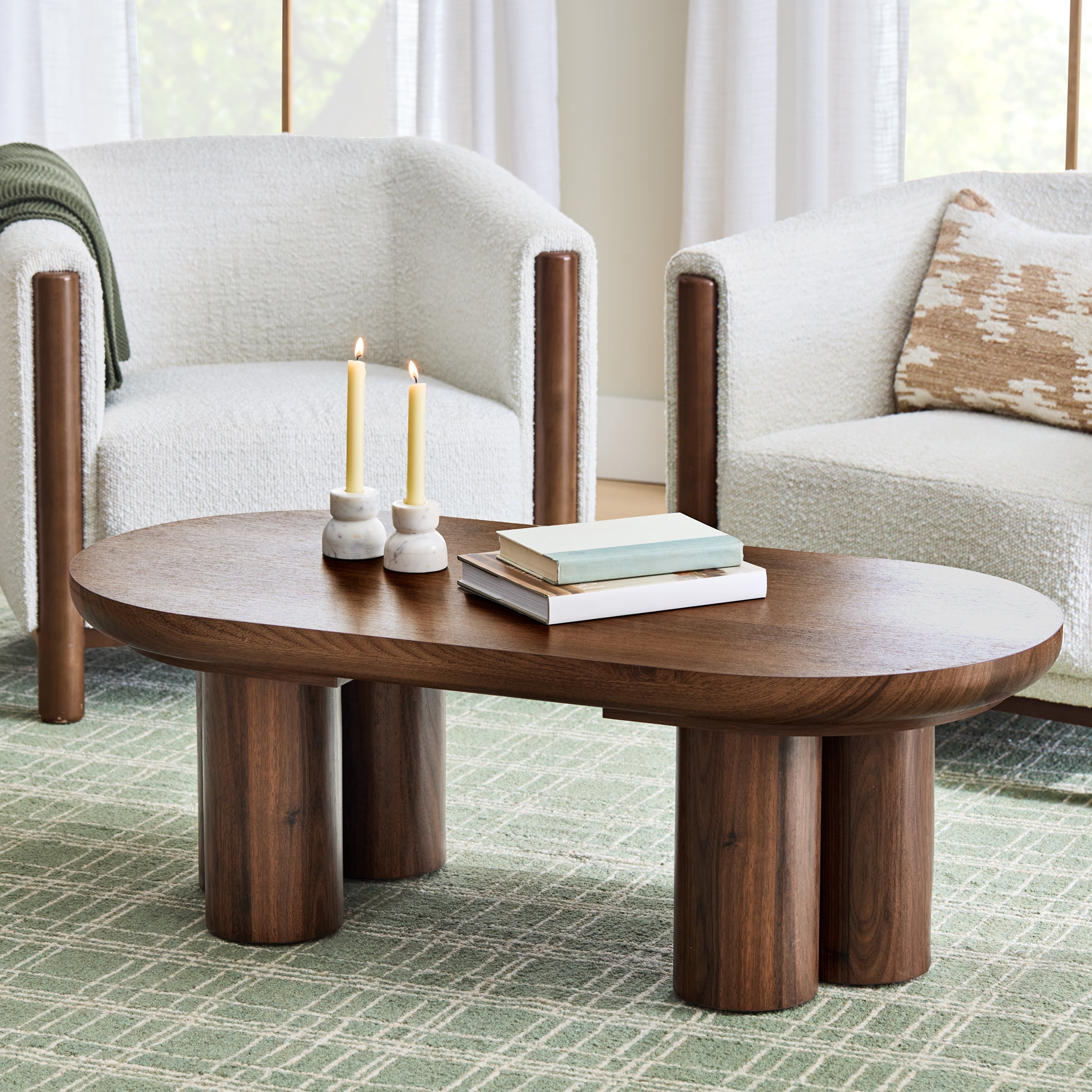 Better Homes & Gardens Adlin Coffee Table, Walnut Finish