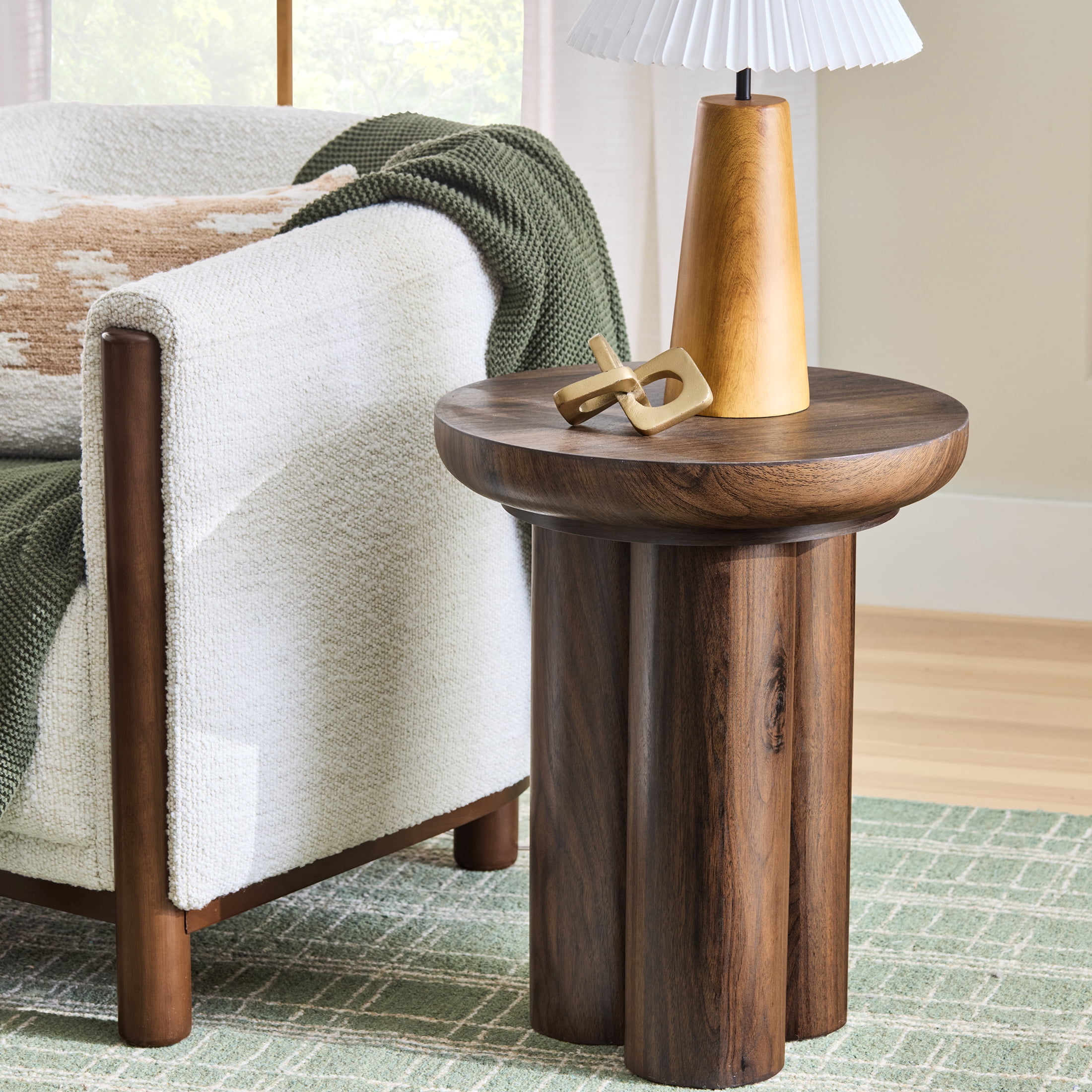 Better Homes & Gardens Adlin End Table, Walnut Finish