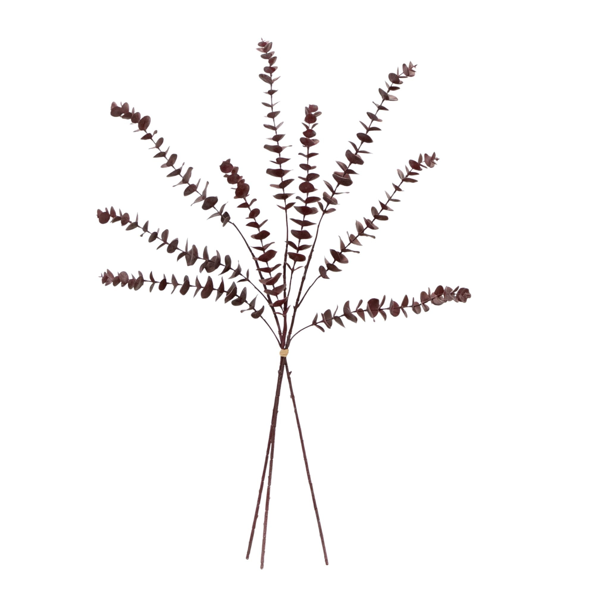Better Homes and Gardens Artificial Indoor Spiral Eucalyptus Floral Bundle Burgundy