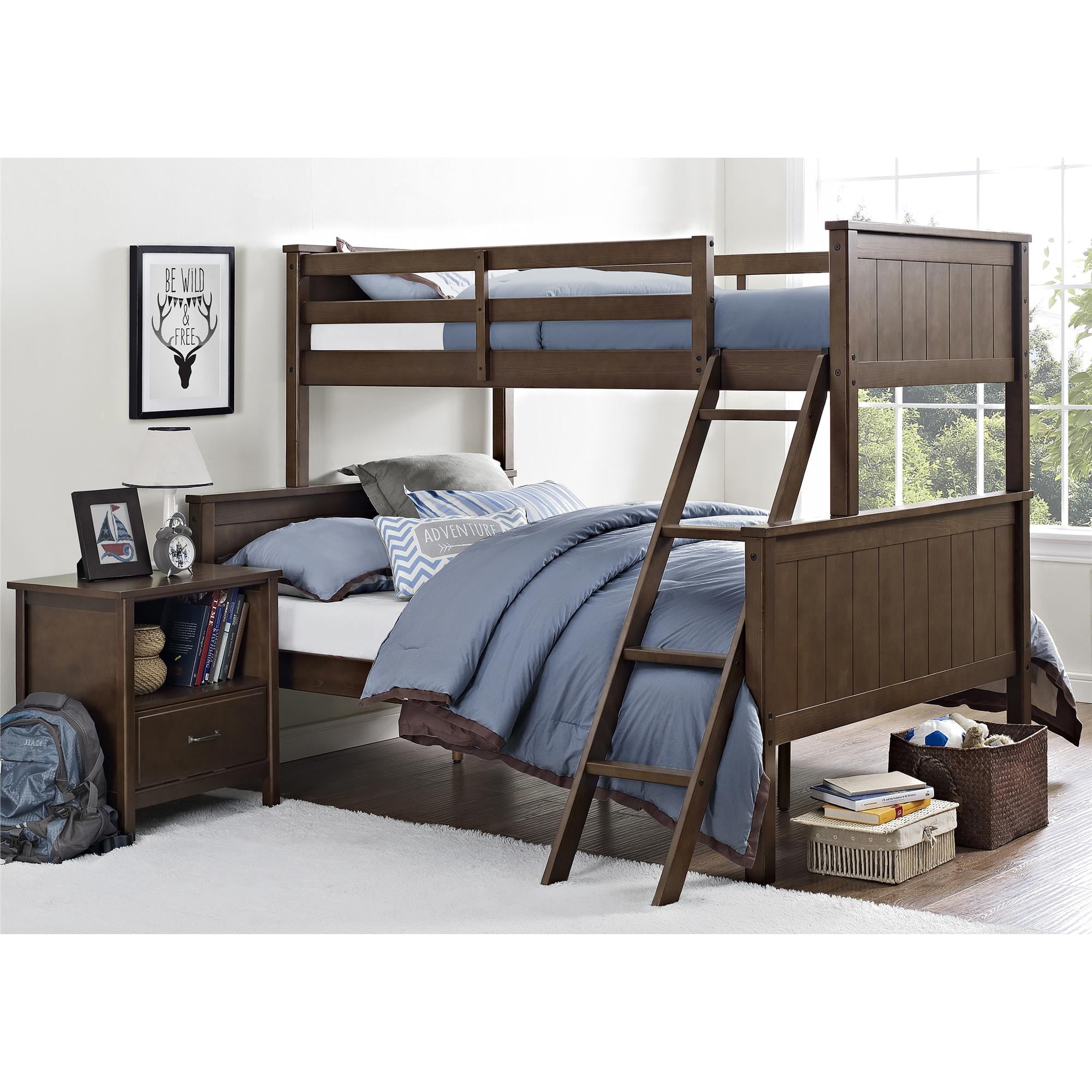 Better Homes and Gardens Ashcreek TwinoverFull Bunk Bed, Mocha