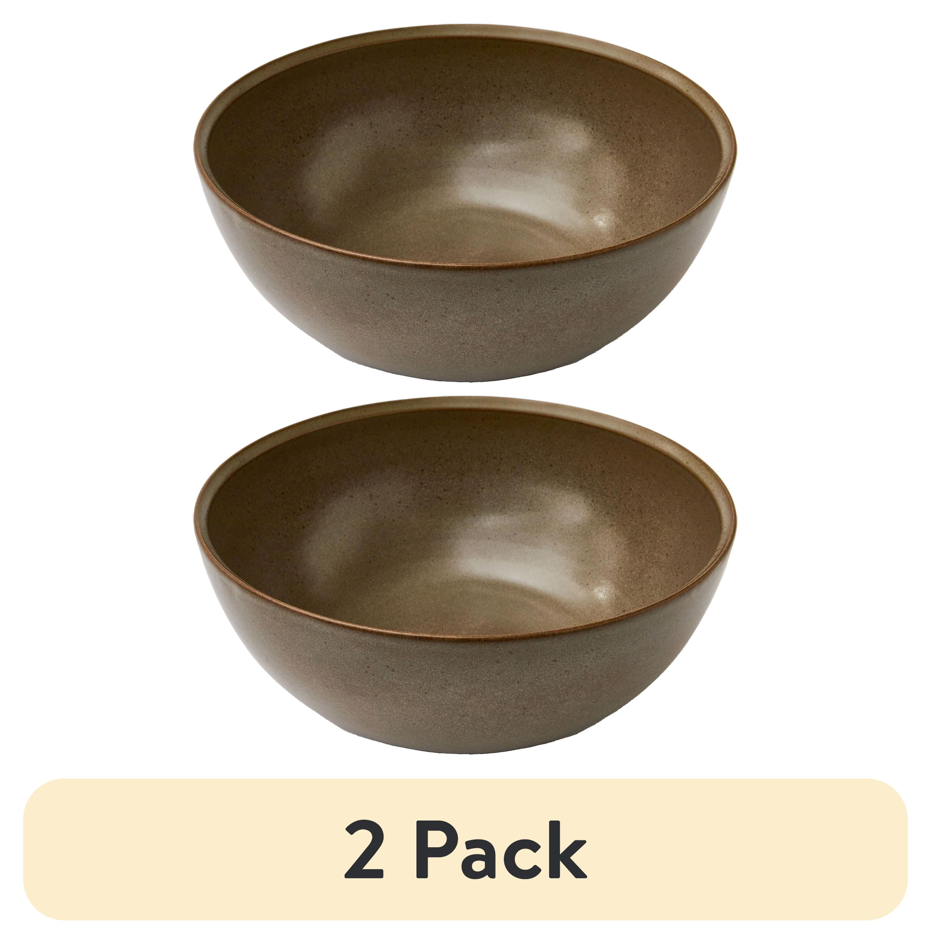 (2 pack) Better Homes and Gardens Banks Brown 10.8-inch Stoneware Serving Bowl - Walmart.com