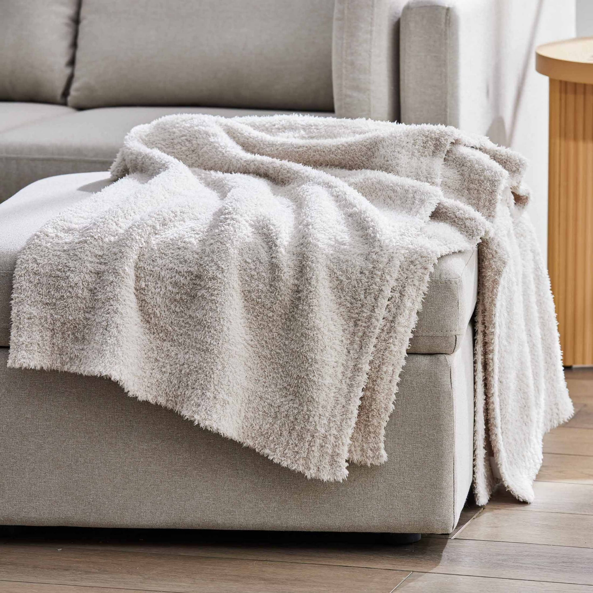 Better Homes and Gardens Beige Cozy Knit Throw, 50" x 72"