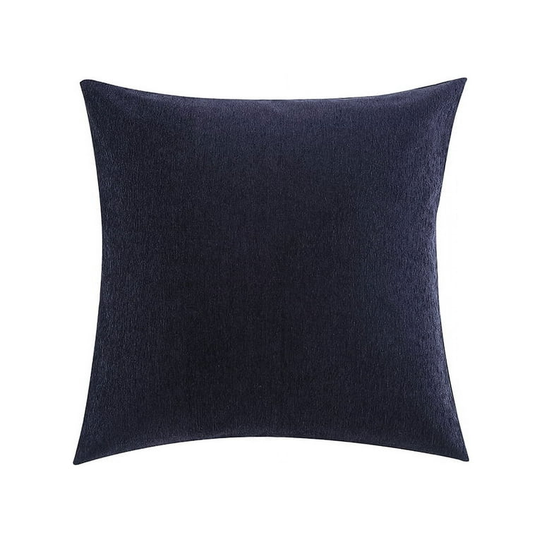 Home Brilliant Linen Euro Sham Large Throw Pillow Cover for Patio Floor, 26  x 26 Inch(66x66 cm), Navy Blue