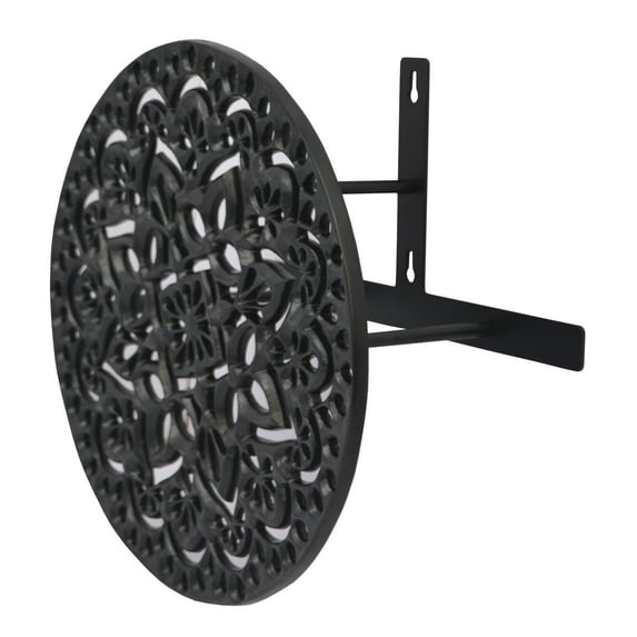 Better Homes and Gardens Bryani Round Wall Mount Hose Hanger, Black