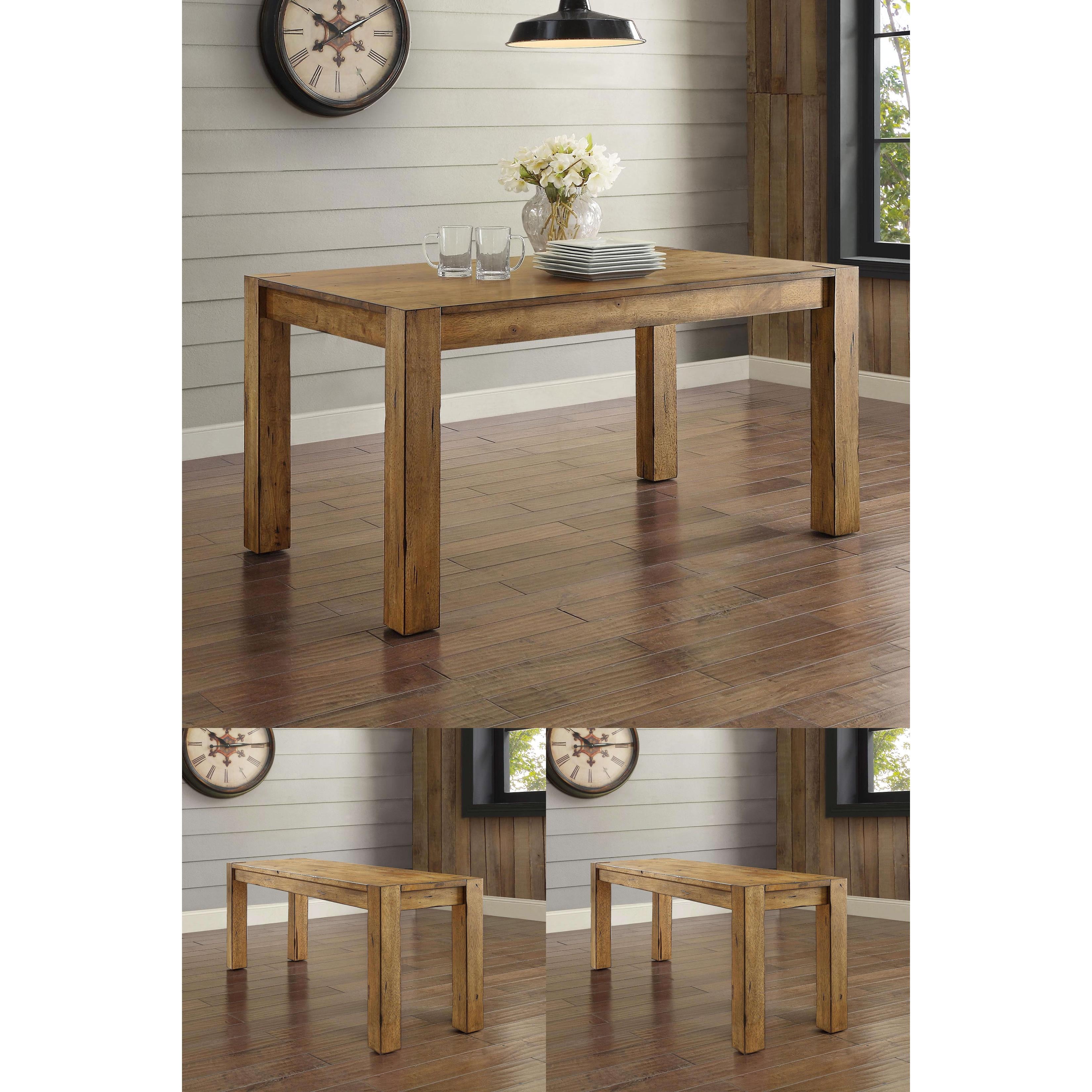 Better Homes and Gardens Bryant 3-Piece Dining Set, Rustic Wood - Walmart.com