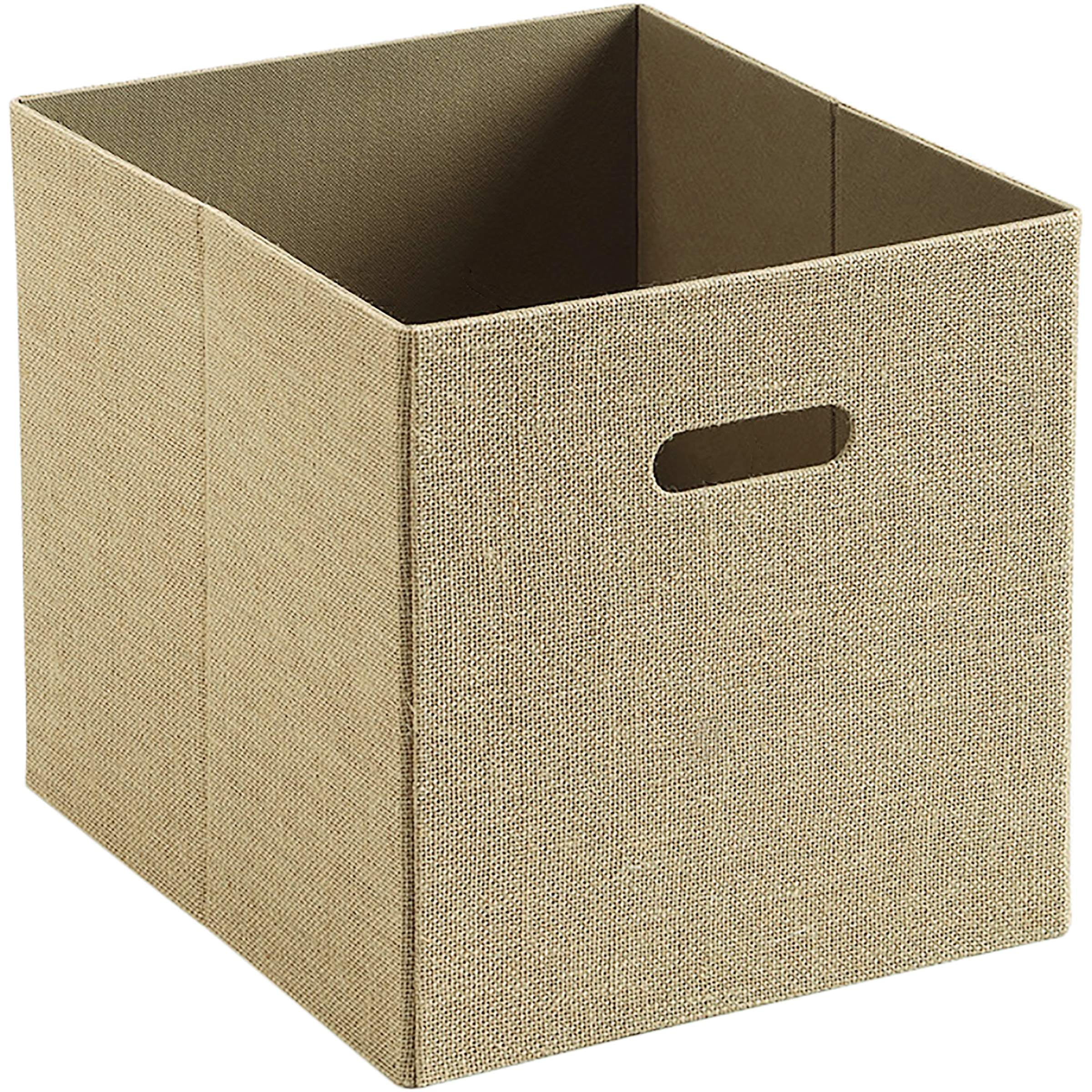 Better Homes and Gardens® Burlap Storage Bin, Rustic Tan Exterior