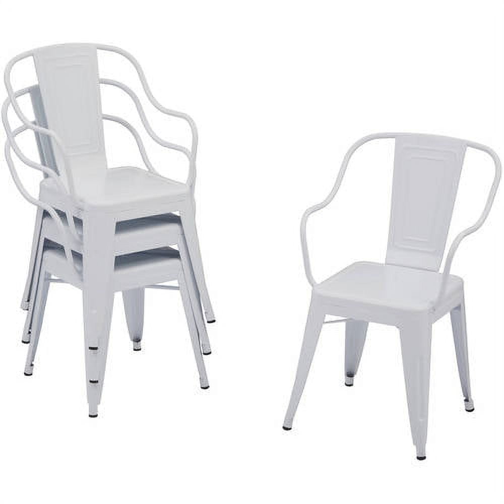 Better Homes and Gardens Camrose Farmhouse Industrial Chairs, 4pk