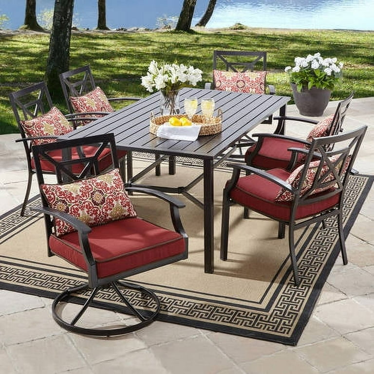 Better Homes and Gardens Carter Hills 7 Piece Dining Set Maroon