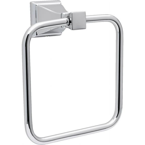 Better Homes and Gardens Chandler Towel Ring, Wall Mounted Bathroom Towel Holder, Chrome