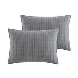 Mainstays Solid Green Crinkle Box Soft Wash Pillow Shams King 2 Count Walmart