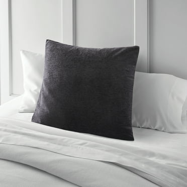 Better Homes and Gardens Chenille Euro Pillow Sham, Black, 26" x 26"