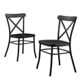 thumbnail image 1 of Better Homes and Gardens Collin Distressed Dining Chair, Set of 2, Rich Black Finish, 1 of 11