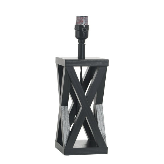 Better Homes and Gardens Crossmill Black Accent Table Lamp Base, 4.5"L x 4.5"W x 14"H