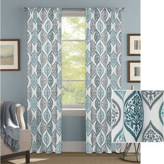 Better Homes and Gardens Damask Ogee Curtain Panel