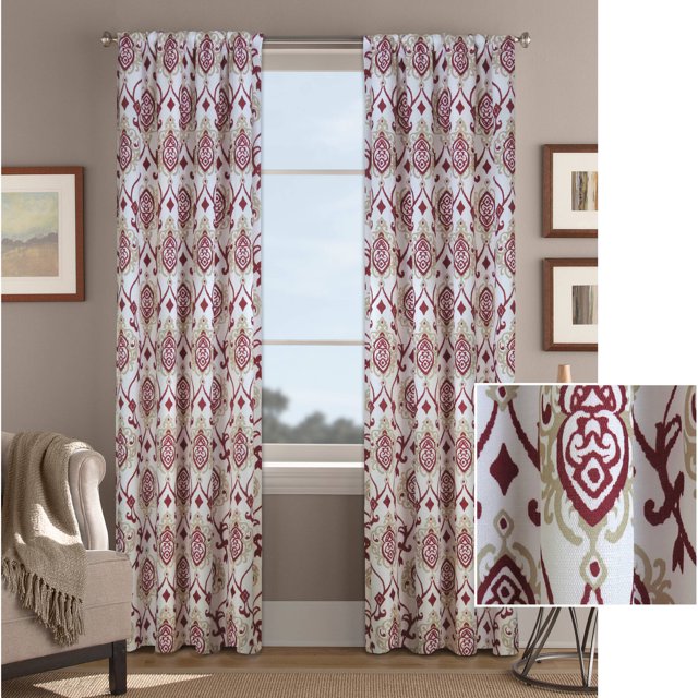 Better Homes and Gardens Damask Scroll Curtain Panel